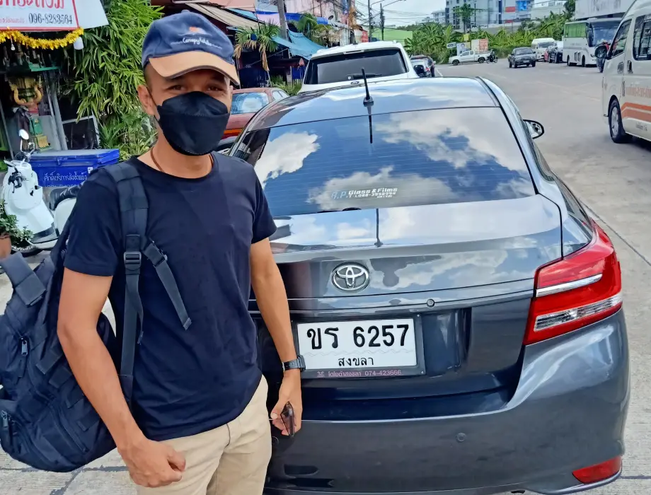 ลูกค้ารับรถเช่าหาดใหญ่ราคาถูกจากตะวันเช่ารถหาดใหญ่