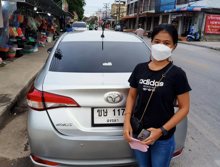 ลูกค้ารับรถเช่าหาดใหญ่ราคาถูกจากตะวันเช่ารถหาดใหญ่